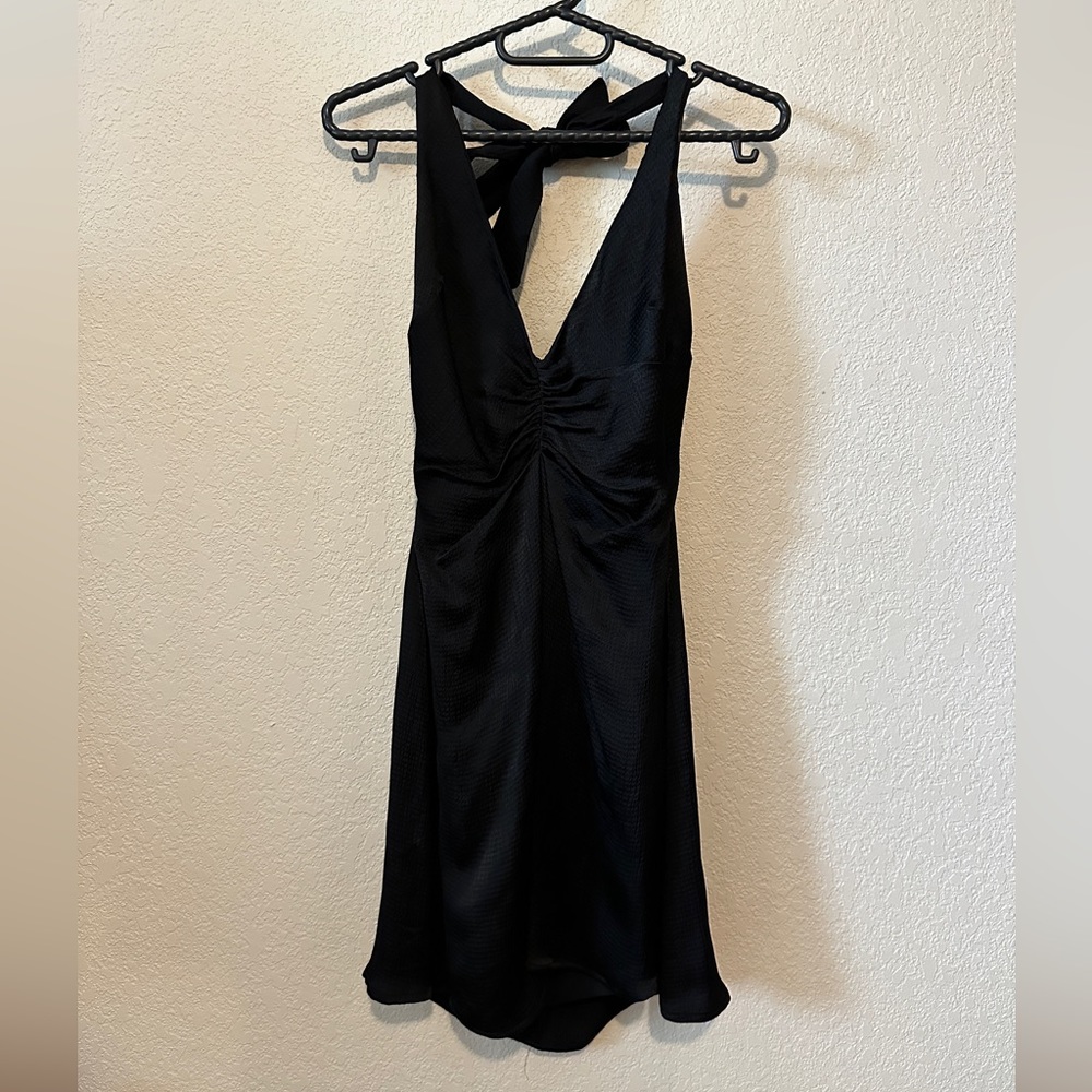 NWT Zara Structured Satin Effect Dress XS - Picture 9 of 11